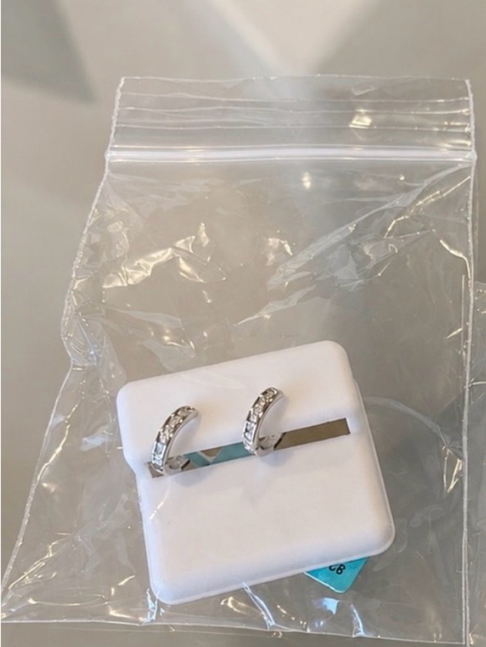 Moissanite Pavé Huggie Earrings 0.22 CTW VVS D 925 Sterling Silver $199 NWT - Picture 4 of 4